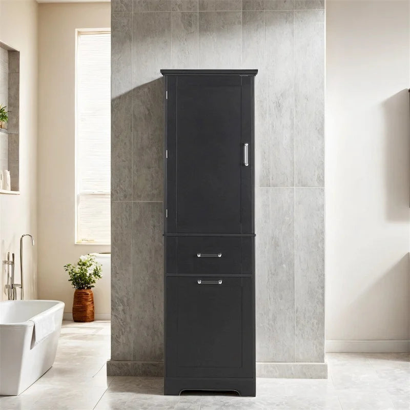 Tall Bathroom Storage Cabinet,Freestanding Storage Cabinet w/Drawers