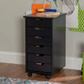 26 Black Rolling Storage Cabinet with 6 Drawer
