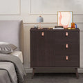 3-drawer Sideboard Storage Display Cabinet-Brown - 31.5 x 15.5 x 32 (L x W x H)