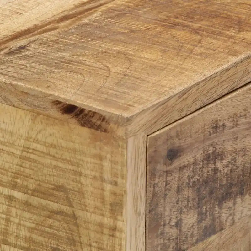 Solid Mango Wood Sideboard with 3 Drawers and 1 Door Natural Brown