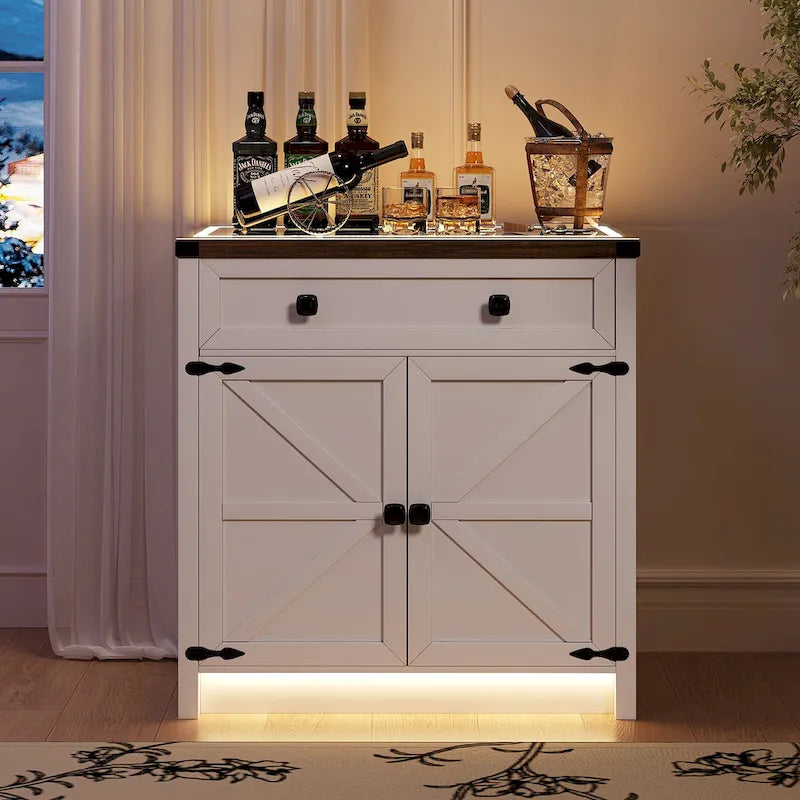 31.5 Wide Sideboard With Led Light - N/A