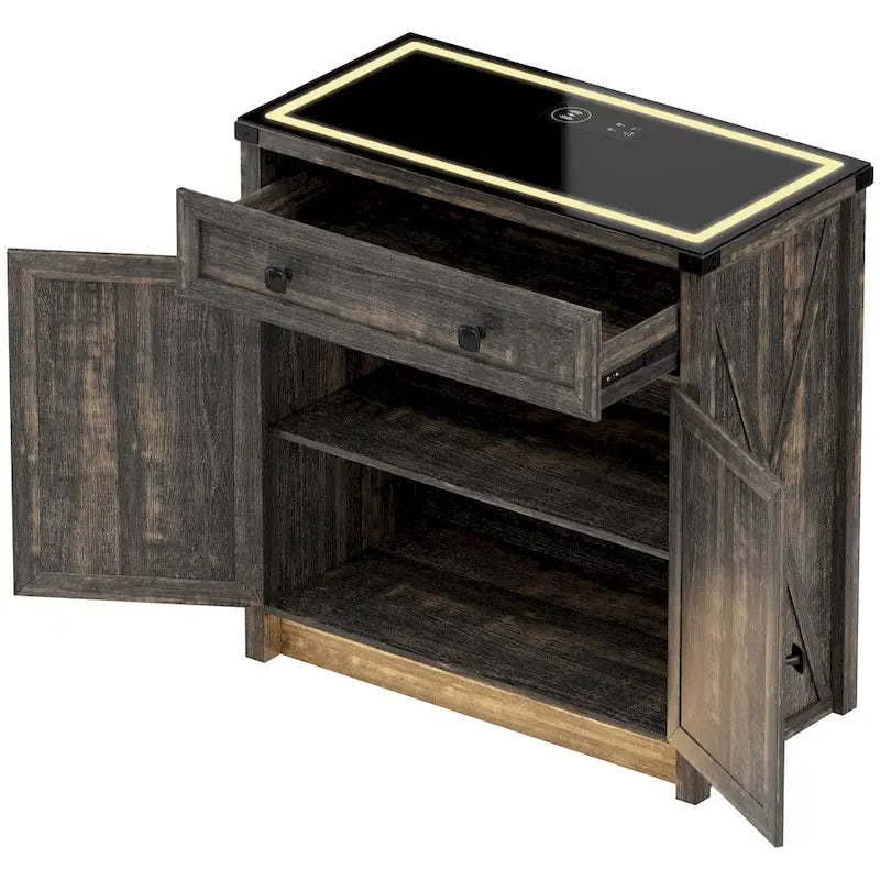 31.5 Wide Sideboard With Led Light - N/A