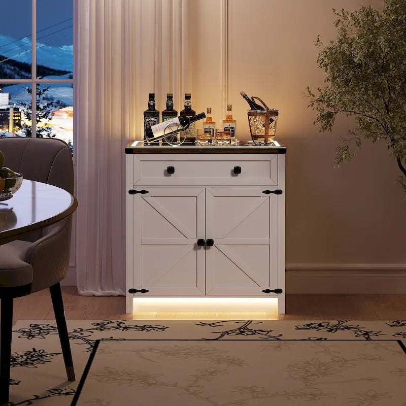 31.5 Wide Sideboard With Led Light - N/A