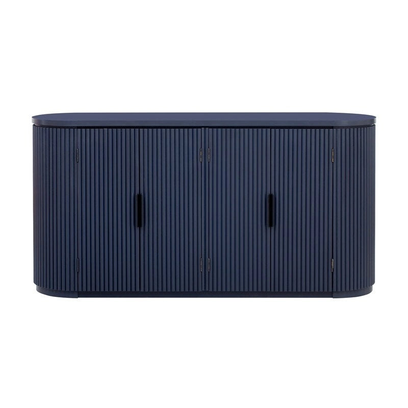 63W 4-Door Storage Cabinet with Metal Handles - N/A