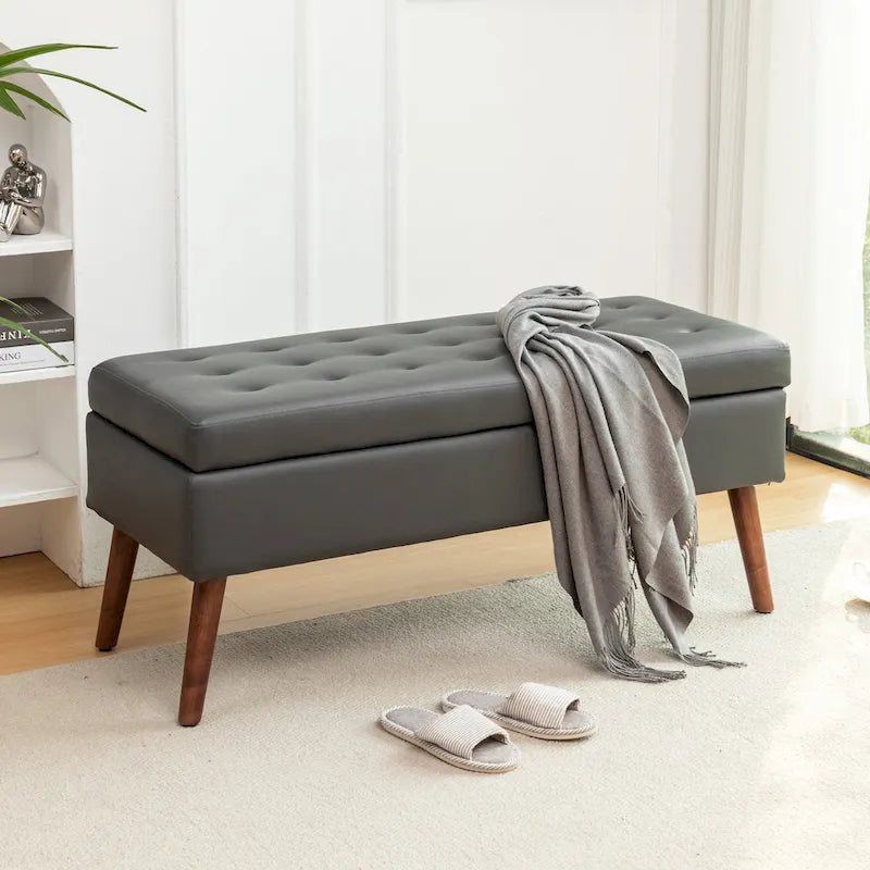 Storage Bench with Storage Bench for Bedroom End of Bed Bench Foot of Bed Bench Entryway Bench Storage Ottoman Bench