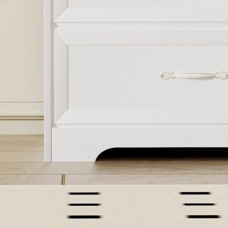 6-Drawer Bedroom Dresser with Metal Pulls and Anti-Tip Device
