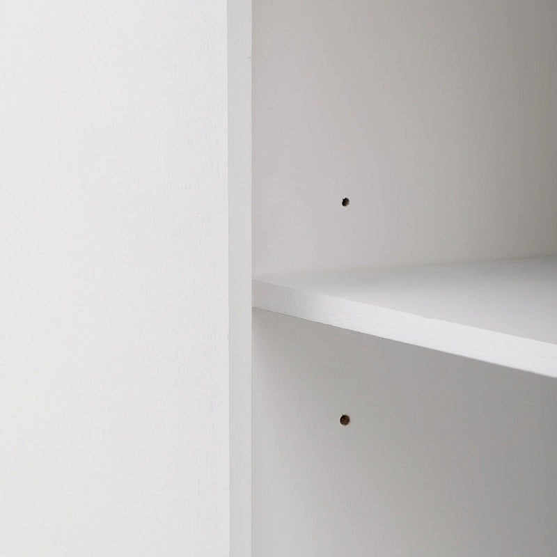 Black Three-Door Sideboard Cabinet with Metal Ring Handles Fluted Doors