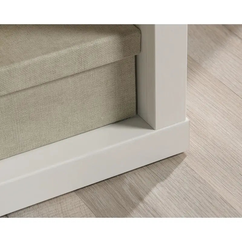 3-Shelf Wood Bookcase with Adjustable Shelves in White Soft Finish