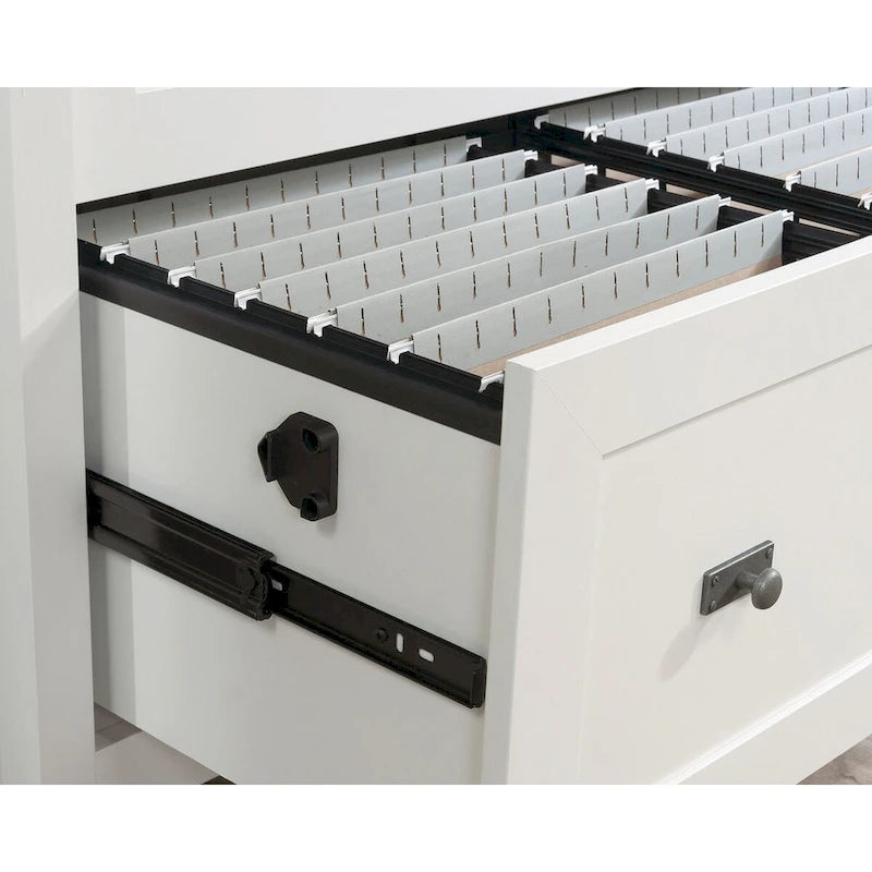 2-Drawer Lateral File Cabinet White Oak Accent Home Office