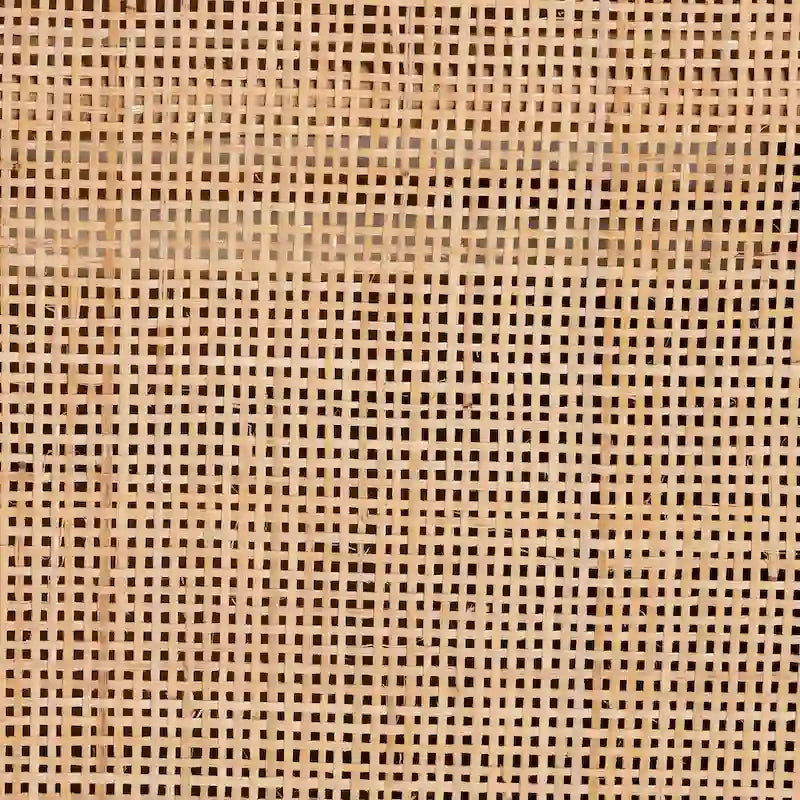 Natural Rattan Honey Finish Bohemian 3-Door Storage Cabinet with Shelves