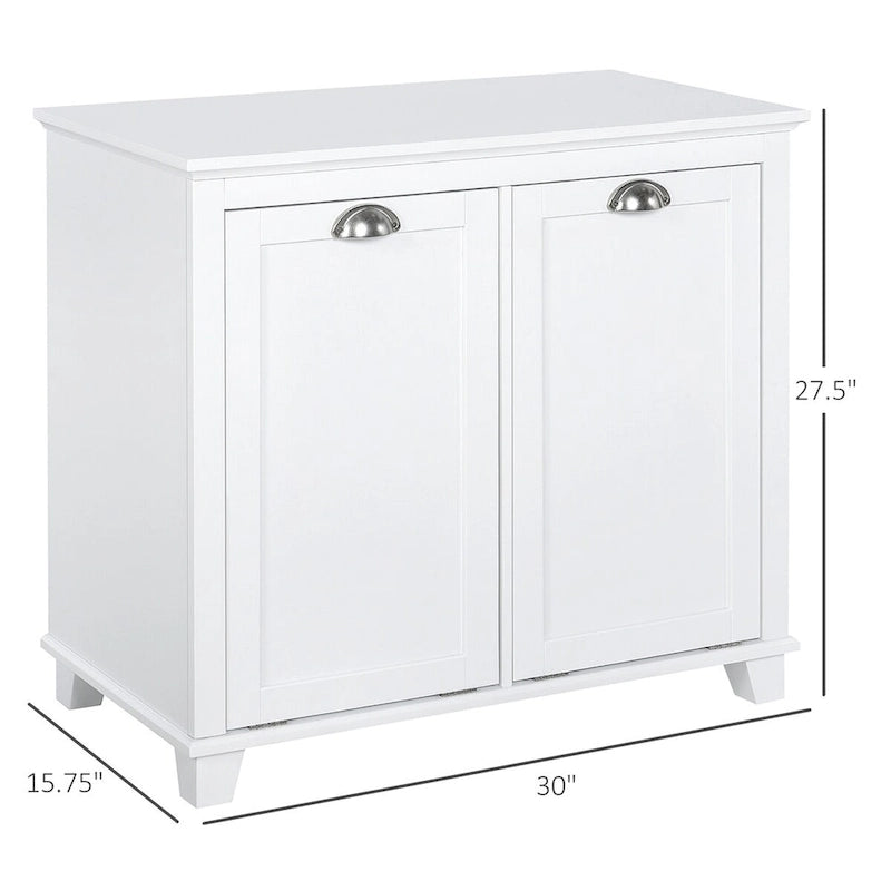 Tilt-Out Laundry Sorter Bathroom Cabinet