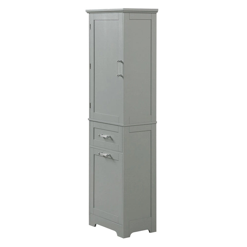 Freestanding Tall Bathroom Storage Cabinet with Drawers, White/Black/Grey