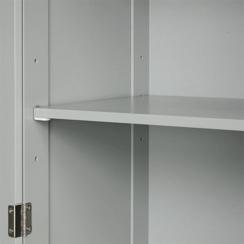 Freestanding Tall Bathroom Storage Cabinet with Drawers, White/Black/Grey